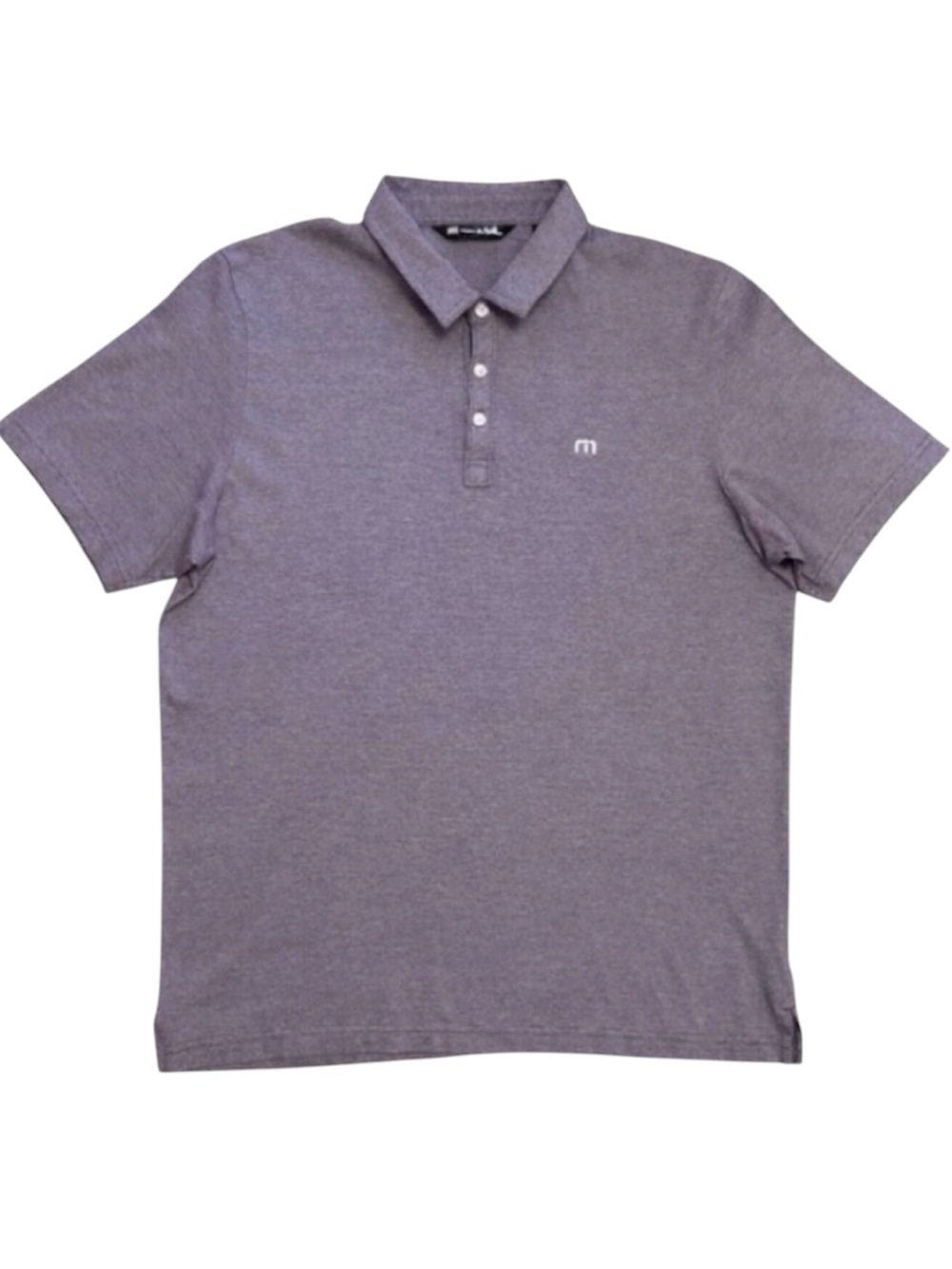 Travis Matthew  Men’s XL Polo Shirt Gray Purple Pima Cotton Golf Casual